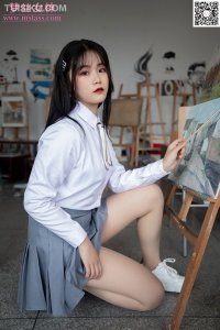 [MSLASS梦丝女神] 2019.09.25 《画室少女 恬恬》 [57+1P-407M]_2