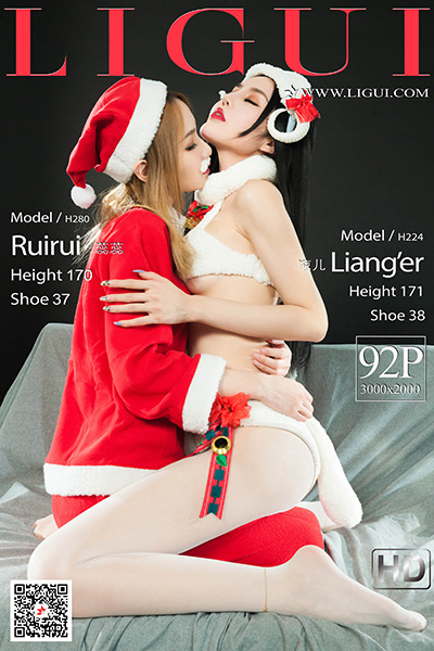[Ligui丽柜] 2020.12.23 《双生花-圣诞激情》蕊蕊&凉儿 [92+1P-46M]