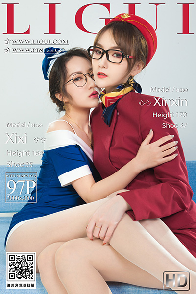 [Ligui丽柜] 2022.11.11 《双生花-空中丝欲》汐汐&心心 [97+1P-116M]