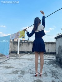 [MSLASS梦丝女神] 2022.07.26 《张馨 JK蓝 钻石图》 [42+1P-88M]_5