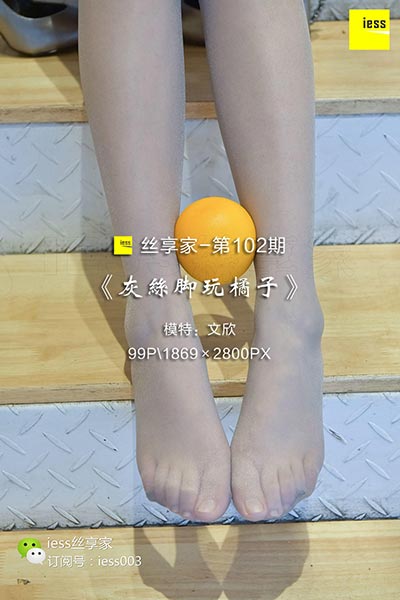 [IESS异思趣向] 2017.11.13 丝享家102：《灰丝脚玩橘子》文欣 [99P-34.7M]