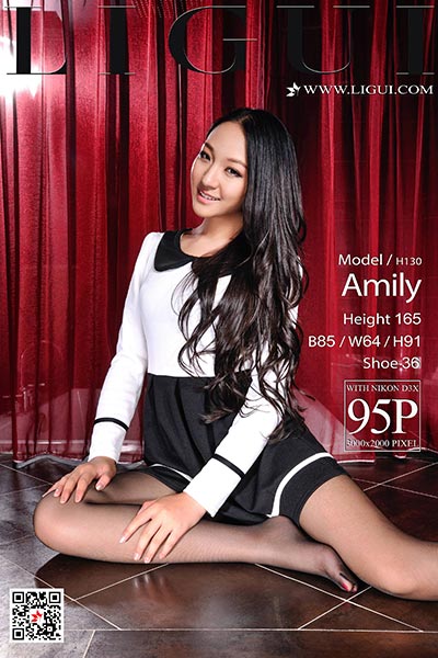 [Ligui丽柜] 2018.07.18 网络丽人 Model Amily [94+1P-75M]